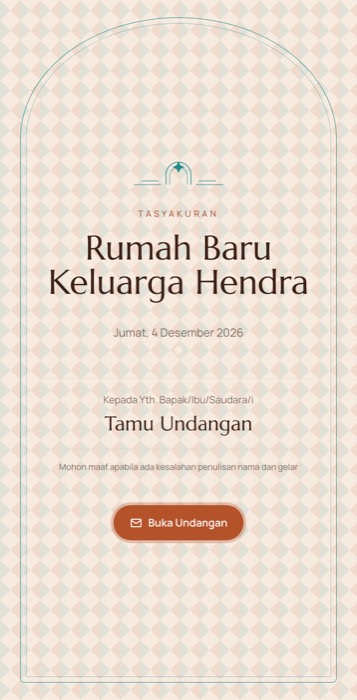 Contoh undangan tema Andalusia
