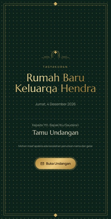 Contoh undangan tema Barokah