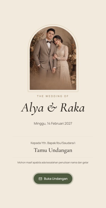 Contoh undangan tema Kenanga