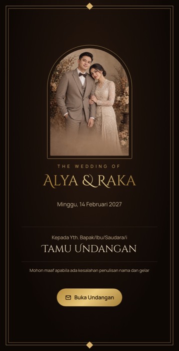 Contoh undangan tema Kencana