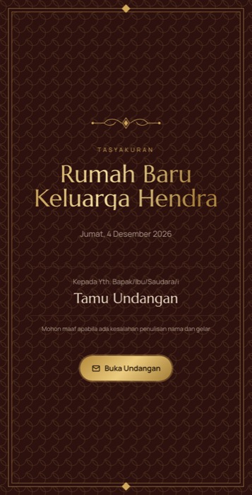 Contoh undangan tema Kenduri
