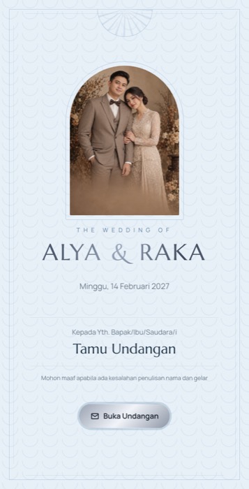 Contoh undangan tema Kristal