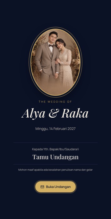Contoh undangan tema Malam