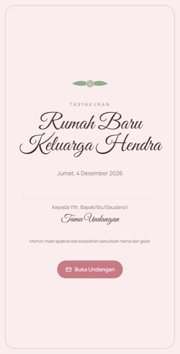 Contoh undangan tema Mitoni