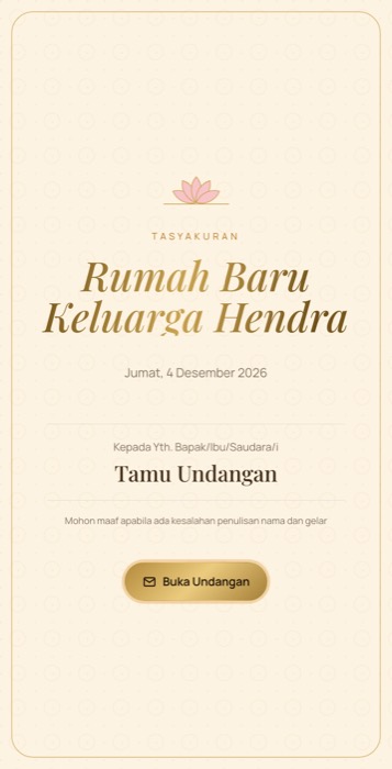 Contoh undangan tema Padma