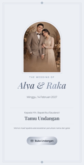 Contoh undangan tema Permata