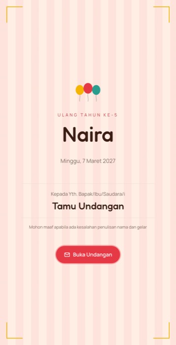 Contoh undangan tema Sirkus
